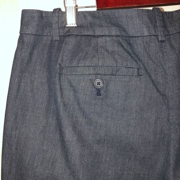 LOFT 6 Denim Like Chambray Navy Cotton Dress Shorts - Picture 8 of 11